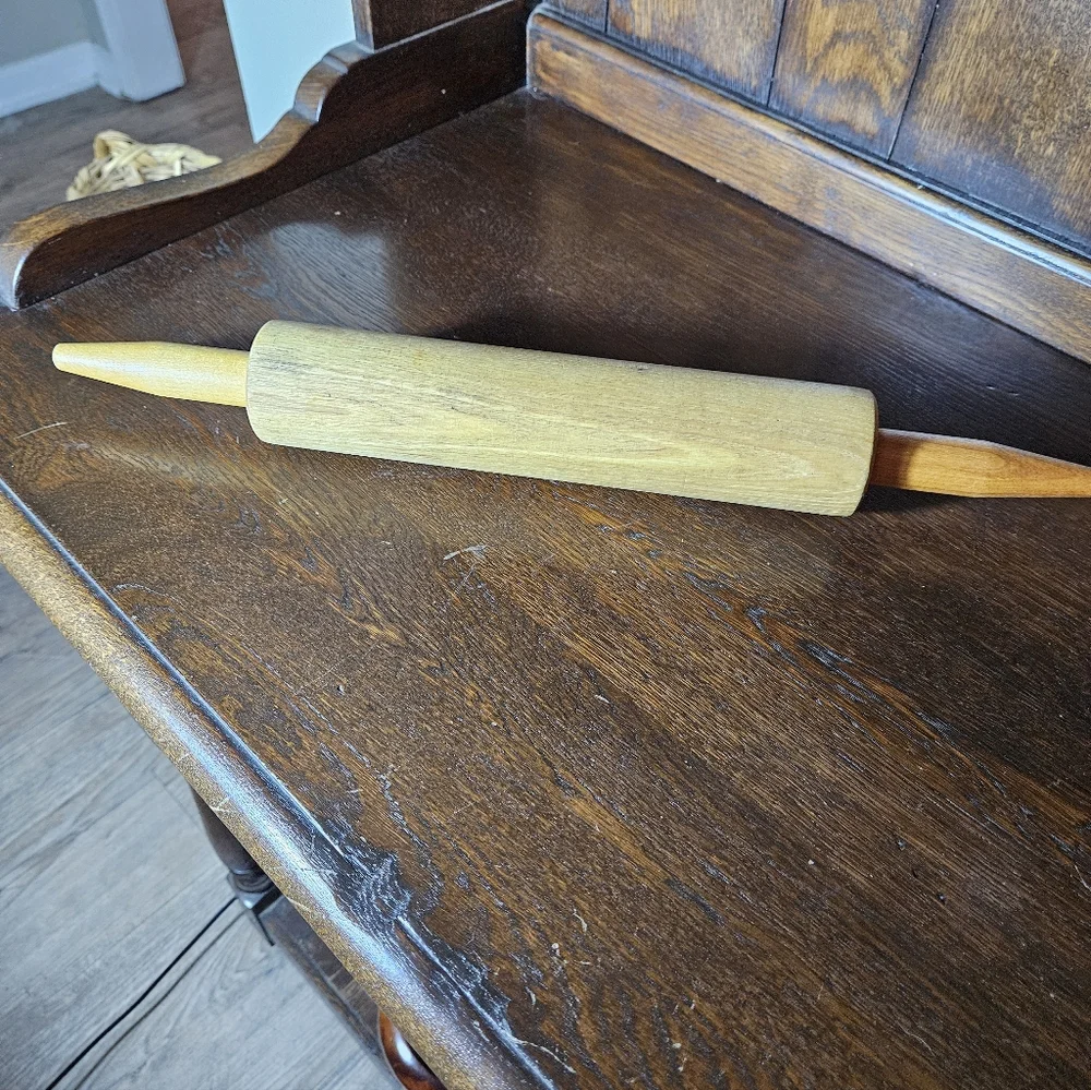 Vintage Wooden Rolling Pin Solid Wood.
